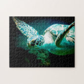 Zee schildpad, puzzle legpuzzel (Horizontaal)