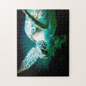 Zee schildpad, puzzle legpuzzel (Verticaal)