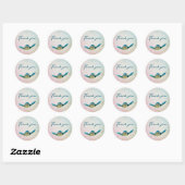 Zee Schildpad Ronde Dank u Trouwstickers Ronde Sticker (Vel)