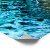 Zee schildpad rust onder water 2 poster (Hoek)