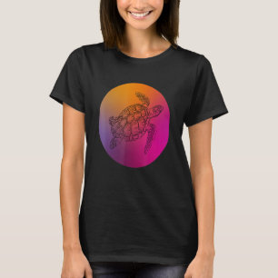 Zee schildpad Scheepdiertje voor mannen T-shirt