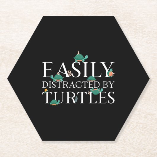 Zee schildpad schildpad gemakkelijk kartonnen onderzetters (Voorkant)