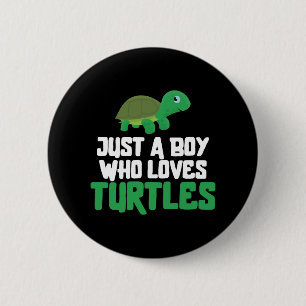Zee schildpad schildpad gewoon een jongen die ronde button 5,7 cm