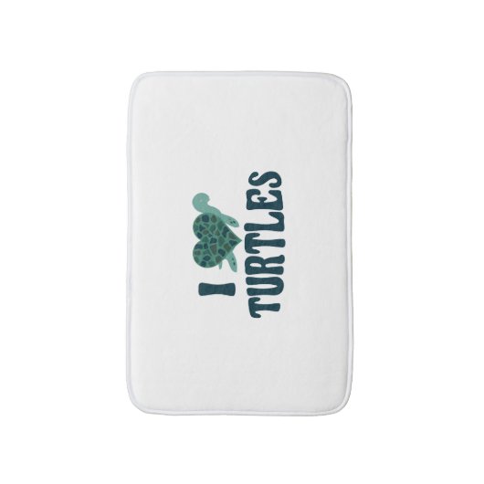 Zee schildpad schildpad hart ik hou badmat (Voorkant Verticaal)
