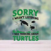 Zee schildpad schildpad Sorry dat ik dat niet was Acryl Bord (Neutraal)
