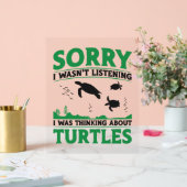 Zee schildpad schildpad Sorry dat ik dat niet was Acryl Bord (Huwelijk)