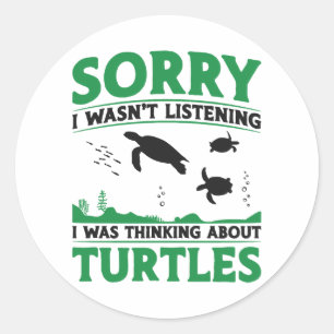 Zee schildpad schildpad Sorry dat ik dat niet was Ronde Sticker