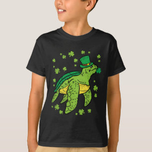 Zee Schildpad Shamrock St Patricks Day Leprechaun  T-shirt
