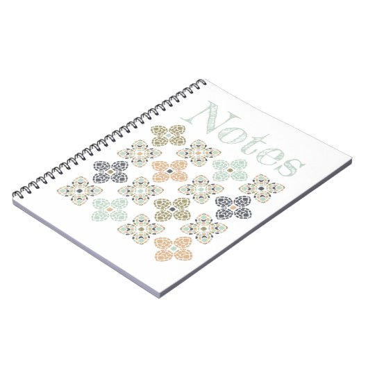 Zee schildpad Shell Mosaic Pattern Stylish Notes Notitieboek (Linkerzijde)