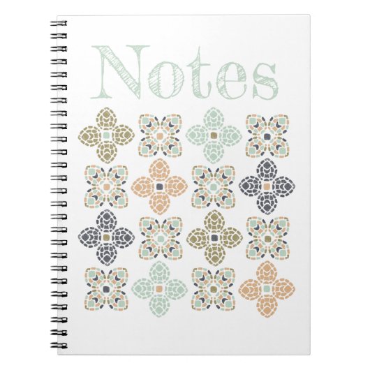 Zee schildpad Shell Mosaic Pattern Stylish Notes Notitieboek (Voorkant)