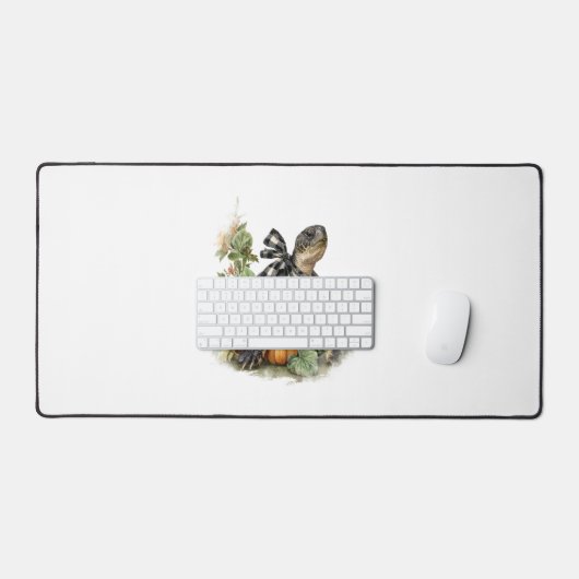 Zee Schildpad Shirt Dieren Herfst Pompoen Bureaumat (Keyboard & Muis)