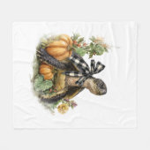 Zee Schildpad Shirt Dieren Herfst Pompoen Fleece Deken (Voorkant (Horizontaal))