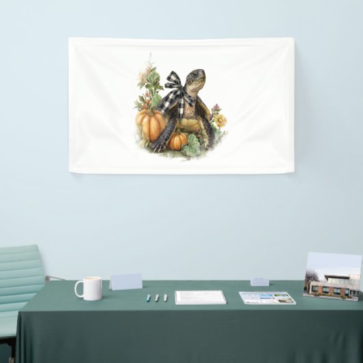 Zee Schildpad Shirt Dieren Herfst Pompoen Spandoek (Beurs)