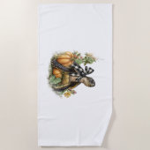 Zee Schildpad Shirt Dieren Herfst Pompoen Strandlaken (Voorkant)