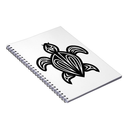 Zee schildpad silhouet notitieboek (Rechterzijde)