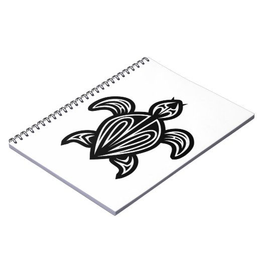 Zee schildpad silhouet notitieboek (Linkerzijde)