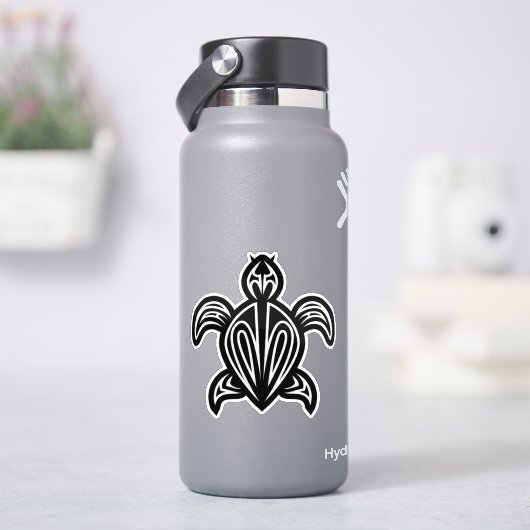 Zee schildpad silhouet sticker (HydroFlask)