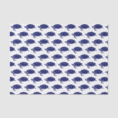  Zee schildpad Silhouette Tekening Blauw Tissuepapier (Voorkant)