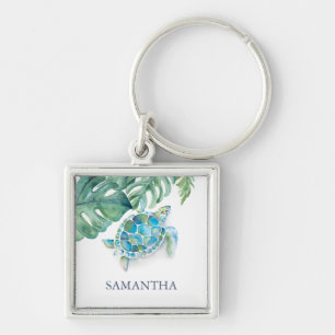 Zee schildpad Sleutelhanger gepersonaliseerd