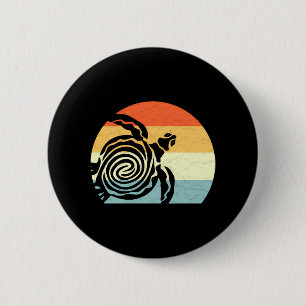 Zee Schildpad Stam terugblik Vakantie Ronde Button 5,7 Cm