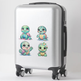 Zee schildpad sticker van op maat gesneden vinyl