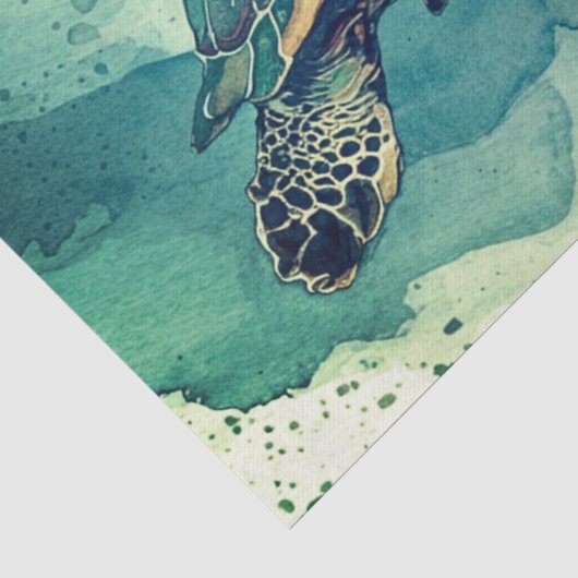 Zee Schildpad Tissue Papier (Detail)