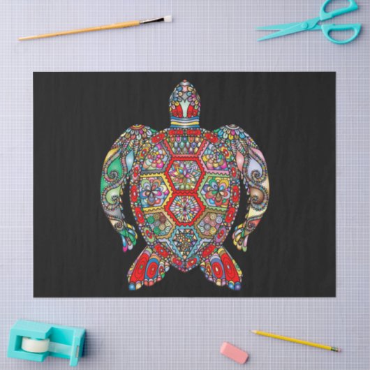 zee schildpad tissuepapier (Craft)