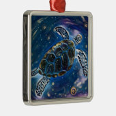 Zee schildpad Universe Waterverf Ornament (Rechts)