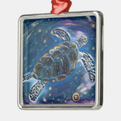 Zee schildpad Universe Waterverf Ornament (Links)