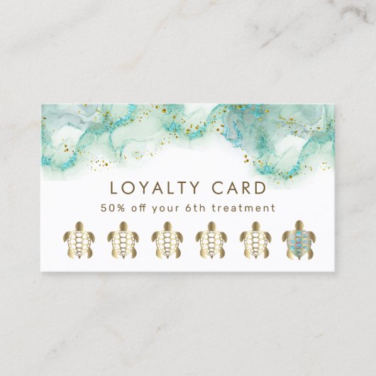 zee schildpad visitekaartje (Voorkant)