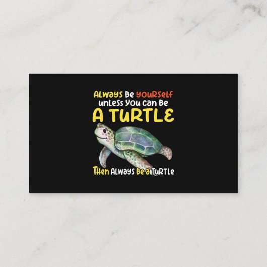 Zee schildpad visitekaartje (Achterkant)