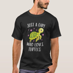Zee schildpad voor meisjes, gewoon een meisje dat  t-shirt