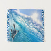 zee schildpad wandkleed (Voorkant (horizontaal))