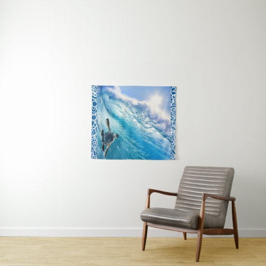 zee schildpad wandkleed (In Situ (horizontaal))