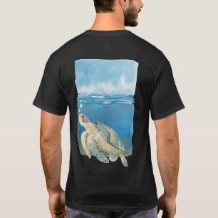 Zee Schildpad Watercolor Kunst voor Liefhebbers va T-shirt