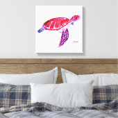 Zee schildpad Waterverf oceaan onder water Canvas Afdruk (Insitu (Slaapkamer))