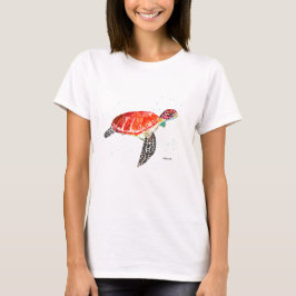 Zee schildpad Waterverf Ocean Vacation Florida T-shirt