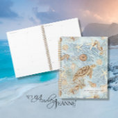 Zee Schildpad Waterverf Zeester Zeepaardje Blauw N Planner