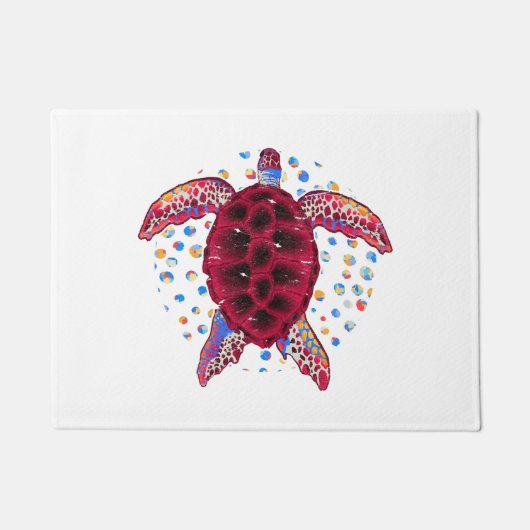 Zee schildpad zeedier gift schildpad deurmat (Voorkant)