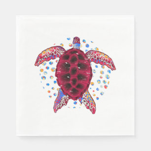 Zee schildpad zeedier gift schildpad servet