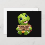 Zee schildpad zeeschildpadden oceaan dierlijk cade briefkaart (Voorkant / Achterkant)