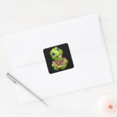 Zee schildpad zeeschildpadden oceaan dierlijk cade vierkante sticker (Envelop)