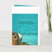 Zee Schildpad Zwemmen door Vaderdag Kaart (Achterkant)