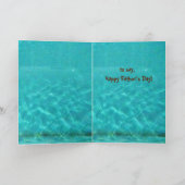 Zee Schildpad Zwemmen door Vaderdag Kaart (Binnen)