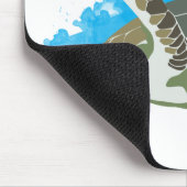 Zee schildpad zwemmen in ontwerp Waterverf Muismat (Hoek)