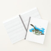 Zee schildpad zwemmen in ontwerp Waterverf Notitieboek (Binnen)