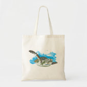 Zee schildpad zwemmen in ontwerp Waterverf Tote Bag (Voorkant)