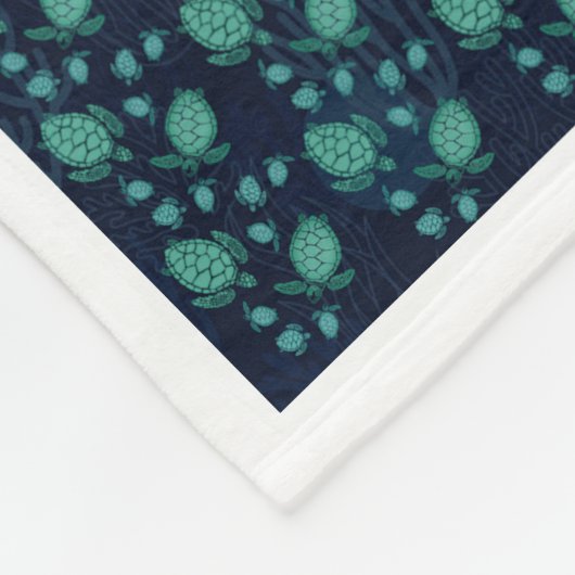 Zee Schildpad Zwemmen Quilt Deken Groot Gepersonal (Hoek)