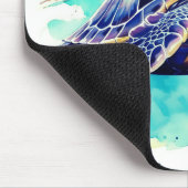 Zee Schildpad Zwemmen waterverf schilderij Muismat (Hoek)