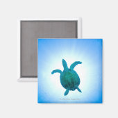Zee schildpad zwemt onderwater magneet (Voorkant / Achterkant)